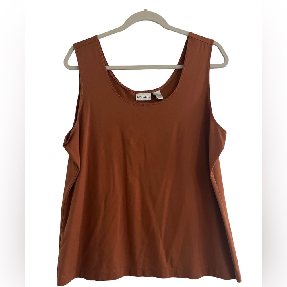 EUC Women’s Chico’s Rust Color Tank Chico’s Size 3 / XL